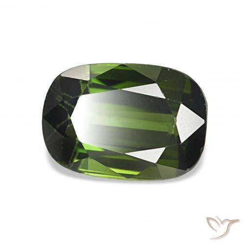 Turmalina Floresta Profunda Verde Natural 2.47ct, Almofada, VS