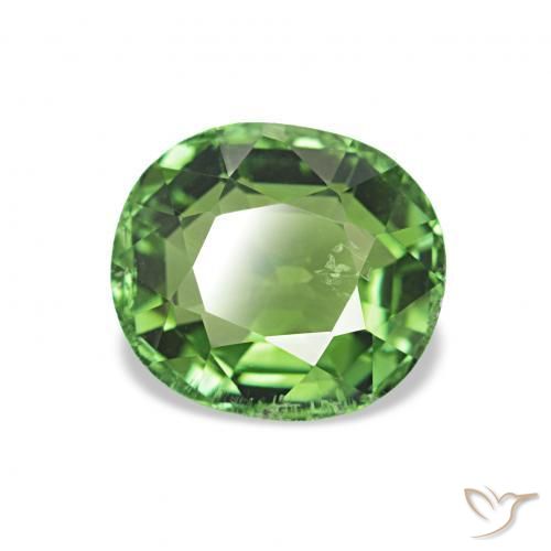 Turmalina verde escuro Natural 1.32ct, oval, VS