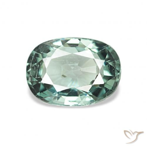 1.38ct Verde acinzentado Turmalina, Almofada, VS