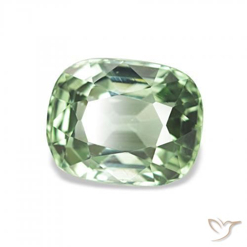 Turmalina verde quente Natural 1.80ct, Almofada, VS