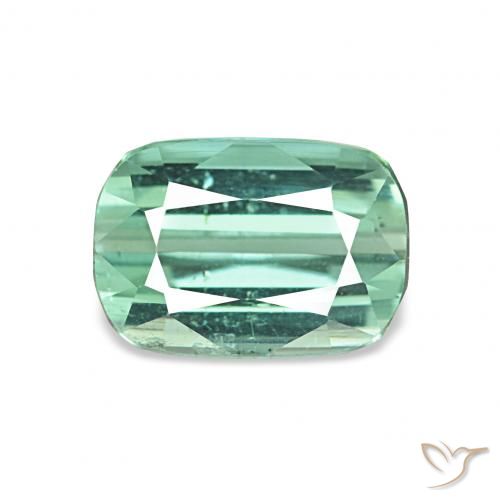 1.75ct Azul claro verde Turmalina, Almofada, VS