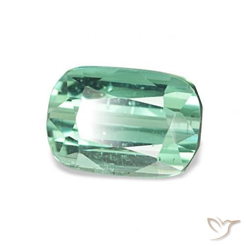 Turmalina Azul claro verde Natural 1.75ct, Almofada, VS