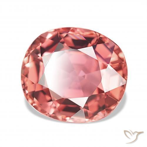Turmalina Rosa escuro Natural 6.31ct, Almofada, VVS