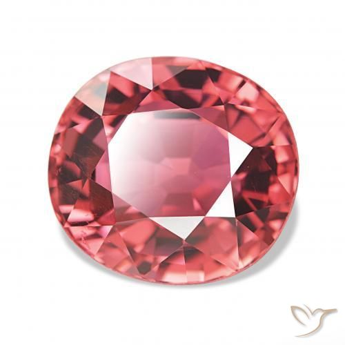 Turmalina Rosa choque profundo Natural 7.63ct, oval, IF