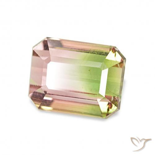 Turmalina Melancia Natural 1.65ct, Corte Octógono / Esmeralda, VS
