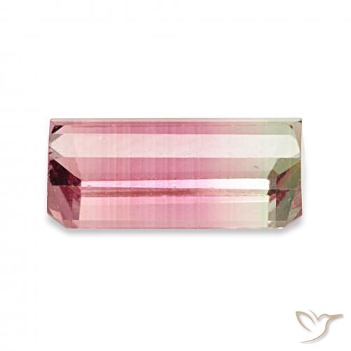 Turmalina bicolor Natural 2.27ct, Corte Octógono / Esmeralda, VVS-VS