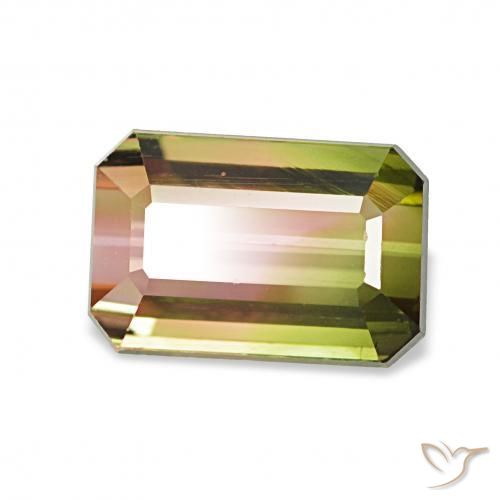 Turmalina Melancia Natural 1.72ct, Corte Octógono / Esmeralda, VVS-VS