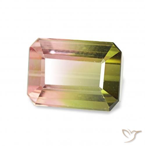 Turmalina Melancia Natural 1.63ct, Corte Octógono / Esmeralda, VVS-VS