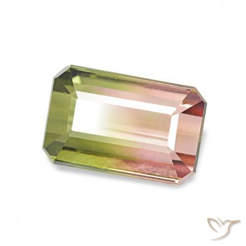 Turmalina Melancia Natural 1.32ct, Corte Octógono / Esmeralda, VVS-VS