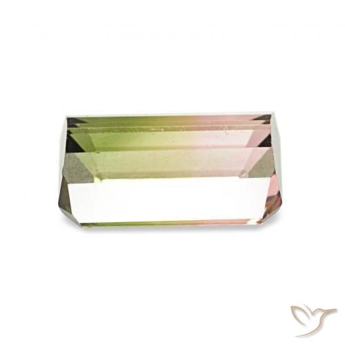 Turmalina Melancia Natural 1.32ct, Corte Octógono / Esmeralda, VVS-VS