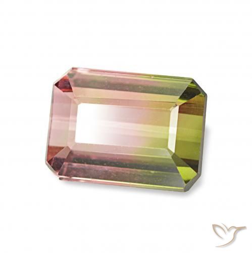 Turmalina Melancia Natural 1.26ct, Corte Octógono / Esmeralda, VVS-VS