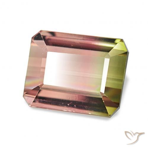 Turmalina Melancia Natural 2.77ct, Corte Octógono / Esmeralda, VVS