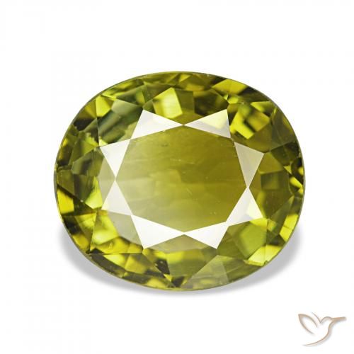 1.92ct verde quente Turmalina, oval, VVS-VS