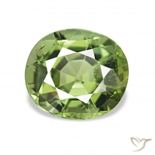 1.31ct verde quente Turmalina, oval, VVS-VS