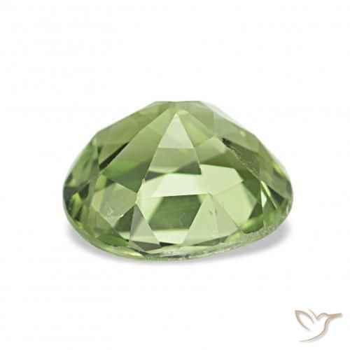 Turmalina verde quente Natural 1.31ct, oval, VVS-VS