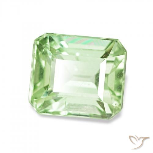 Turmalina Verde muito claro Natural 2.08ct, Corte Octógono / Esmeralda, VVS-VS