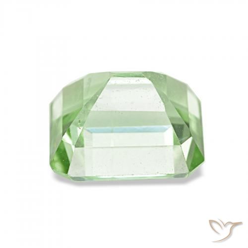 Turmalina Verde muito claro Natural 2.08ct, Corte Octógono / Esmeralda, VVS-VS