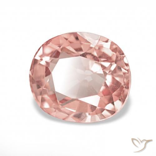 Turmalina Laranja Rosa Natural 1.37ct, oval, VVS-VS