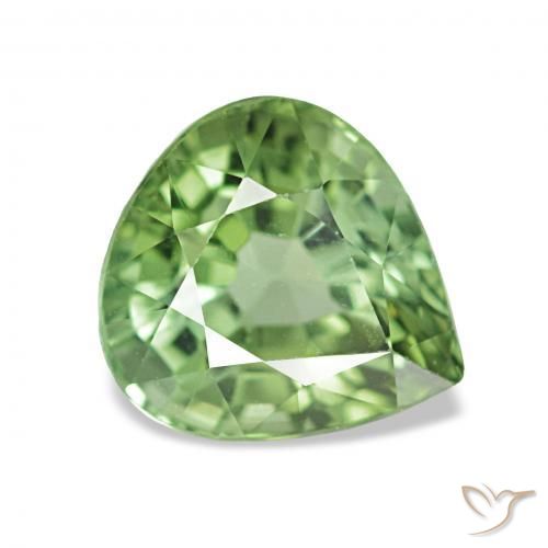 Turmalina verde quente Natural 1.82ct, Formato de pêra, VVS-VS