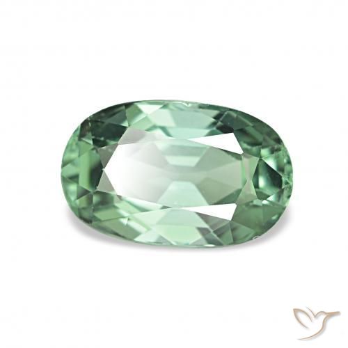 Turmalina Verde Menta Claro Natural 1.11ct, oval, VVS-VS