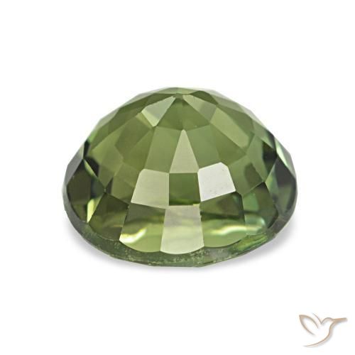 Turmalina Verde floresta Natural 1.54ct, Redondo, VVS-VS