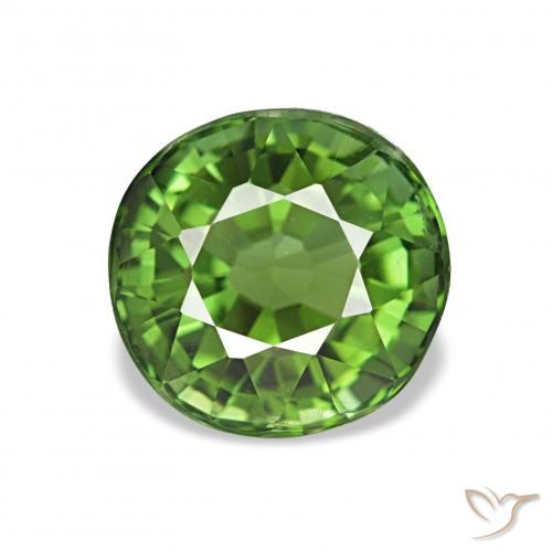 Turmalina verde escuro Natural 1.50ct, oval, VVS-VS