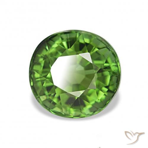 Turmalina verde escuro Natural 1.50ct, oval, VVS-VS