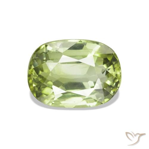 Turmalina Luz verde Natural 1.46ct, Almofada, VVS-VS