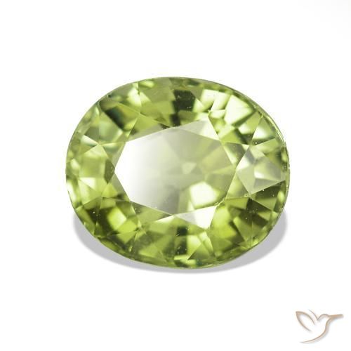 Turmalina Verde médio Natural 1.56ct, oval, VVS-VS