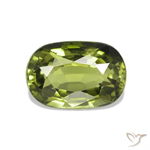 Turmalina verde quente Natural 1.49ct, Almofada, VVS-VS