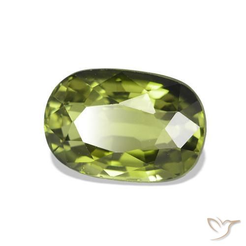 Turmalina verde quente Natural 1.49ct, Almofada, VVS-VS