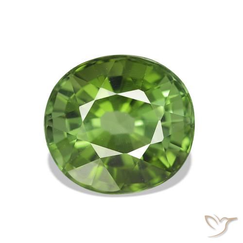 Turmalina Verde médio Natural 1.66ct, oval, VVS