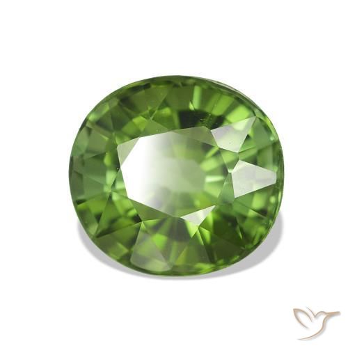 Turmalina Verde médio Natural 1.66ct, oval, VVS