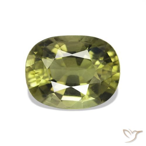 Turmalina verde quente Natural 1.59ct, Almofada, VS