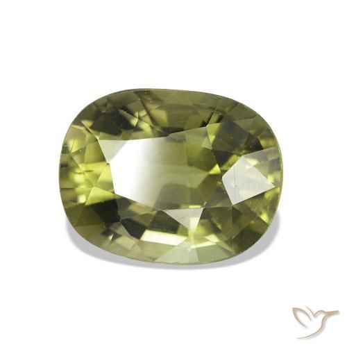 Turmalina verde quente Natural 1.59ct, Almofada, VS