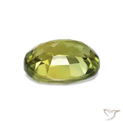 Turmalina Verde amarelado Natural 1.57ct, oval, VS