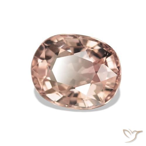 Turmalina Laranja Rosa Natural 1.46ct, oval, VS