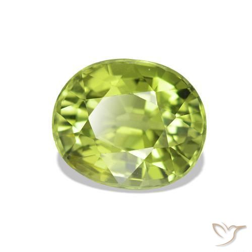 Turmalina verde vivo Natural 1.41ct, oval, VVS-VS
