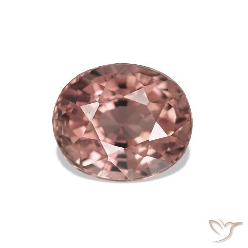 Turmalina rosa médio Natural 1.60ct, Corte Oval, VVS