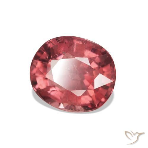 Turmalina Vermelho Escarlate Claro Natural 1.51ct, oval, VS-SI