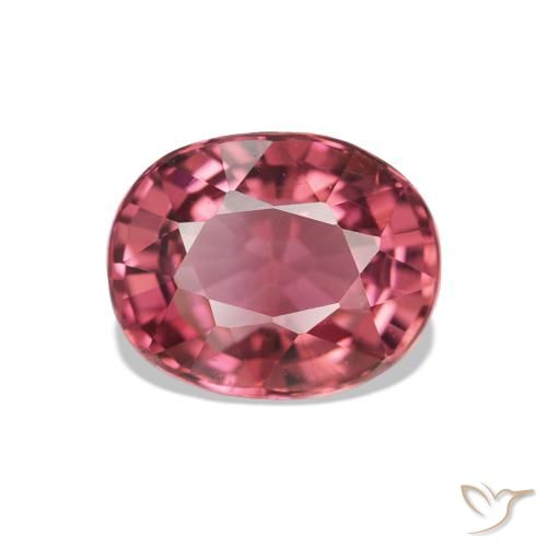 Turmalina Rosa choque profundo Natural 1.40ct, oval, VVS