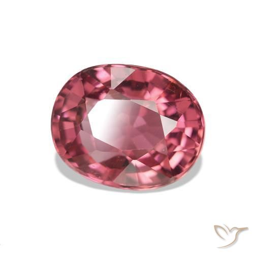 Turmalina Rosa choque profundo Natural 1.40ct, oval, VVS