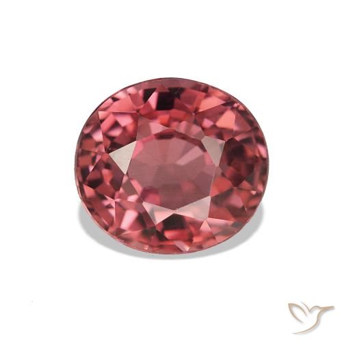 Turmalina vermelho arroxeado Natural 1.71ct, oval, VVS