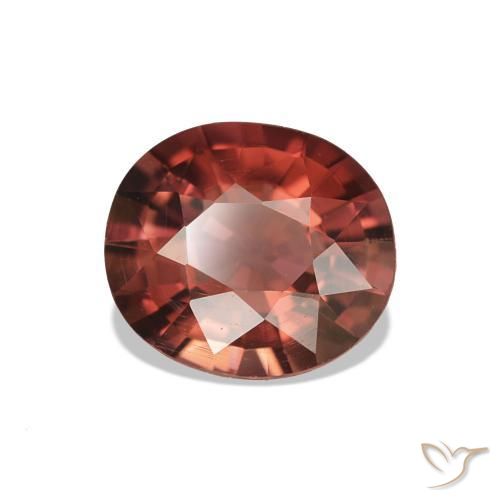 Turmalina Vermelho escuro Natural 1.40ct, oval, VVS-VS