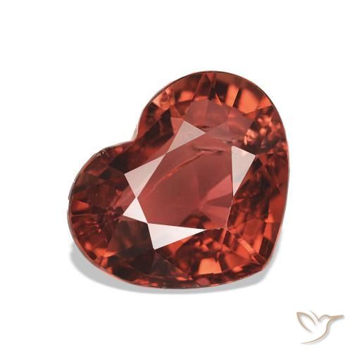 Turmalina vermelho médio Natural 2.37ct, Coração, VS-SI