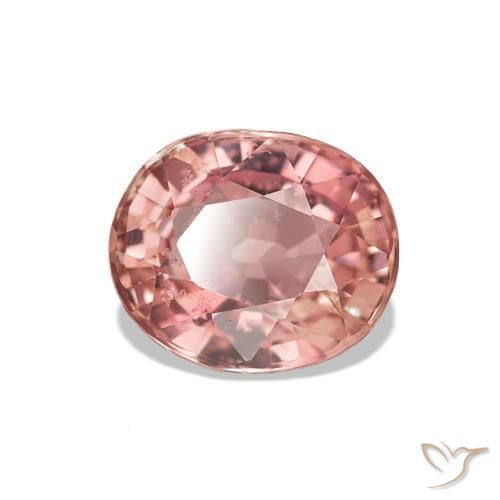 Turmalina rosa médio Natural 1.59ct, oval, VS