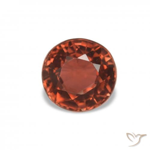 Turmalina vermelho médio Natural 1.70ct, Redondo, VVS