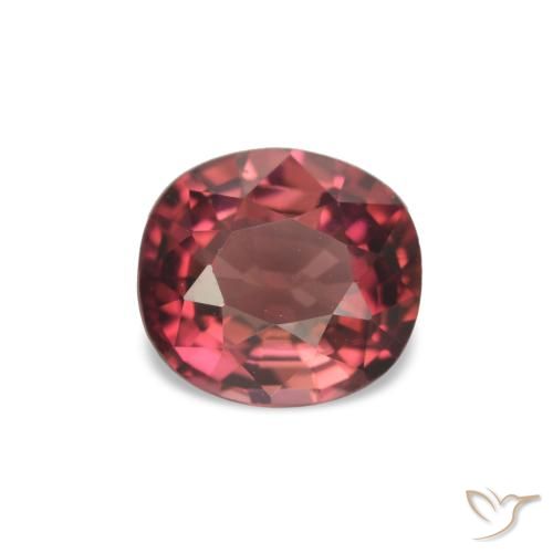 Turmalina Vermelho rosado Natural 1.33ct, Almofada, VVS