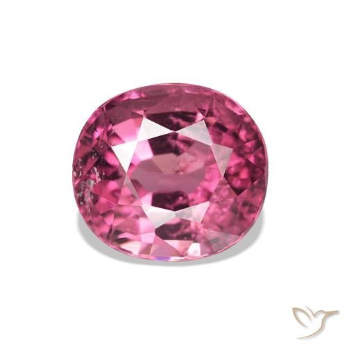Turmalina Rosa quente Natural 1.42ct, Corte Oval, VS-SI