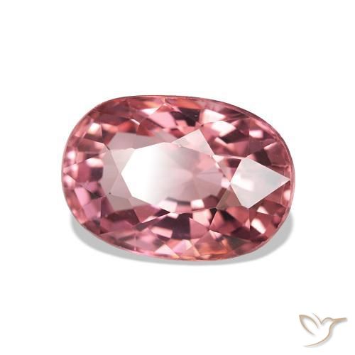 Turmalina Laranja Rosa Natural 1.74ct, Almofada cortada, VVS-VS